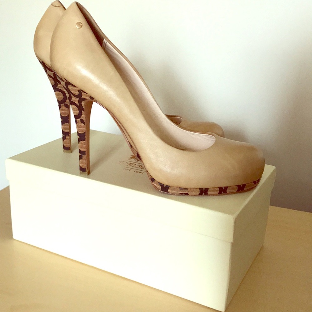 8.5 Coach Nude Heels